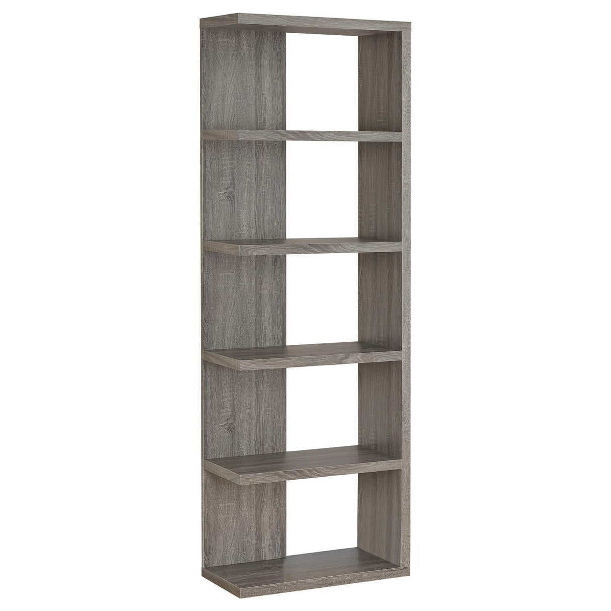 Harrison Weathered Gray 5-Tier Bookcase by Coaster at Eve Furniture