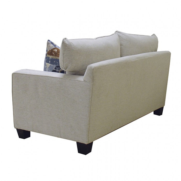 Harrow Linen Beige Loveseat by Furniture of America at Eve Furniture