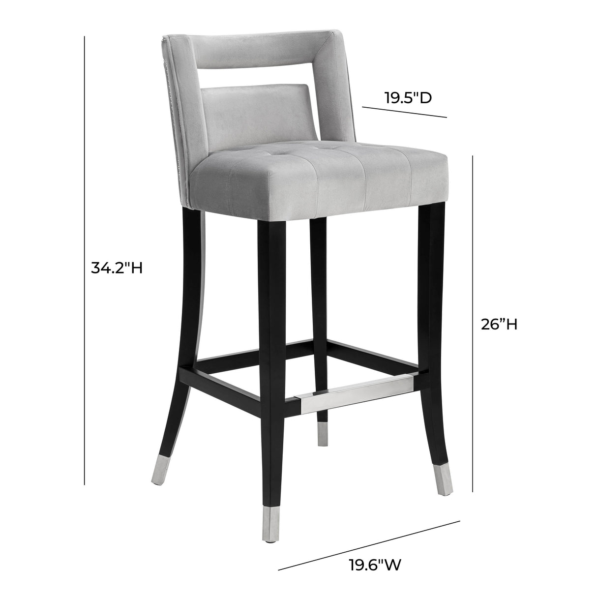 Hart Velvet Stool by TOV Furniture at Eve Furniture