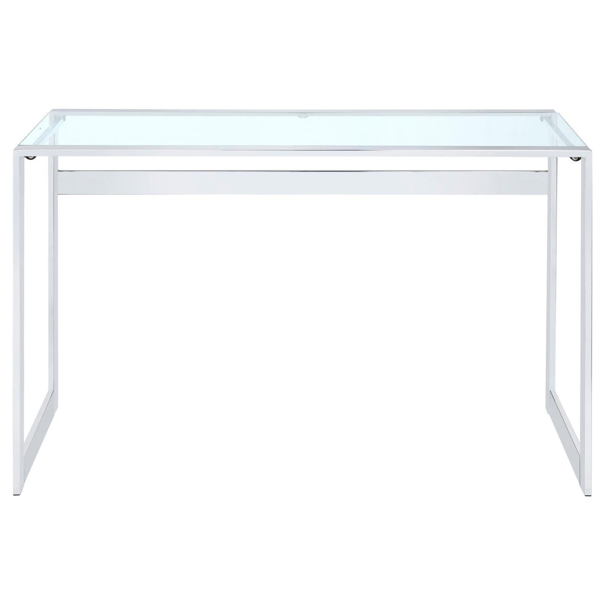 Hartford Chrome Glass Top Writing Desk by Coaster at Eve Furniture