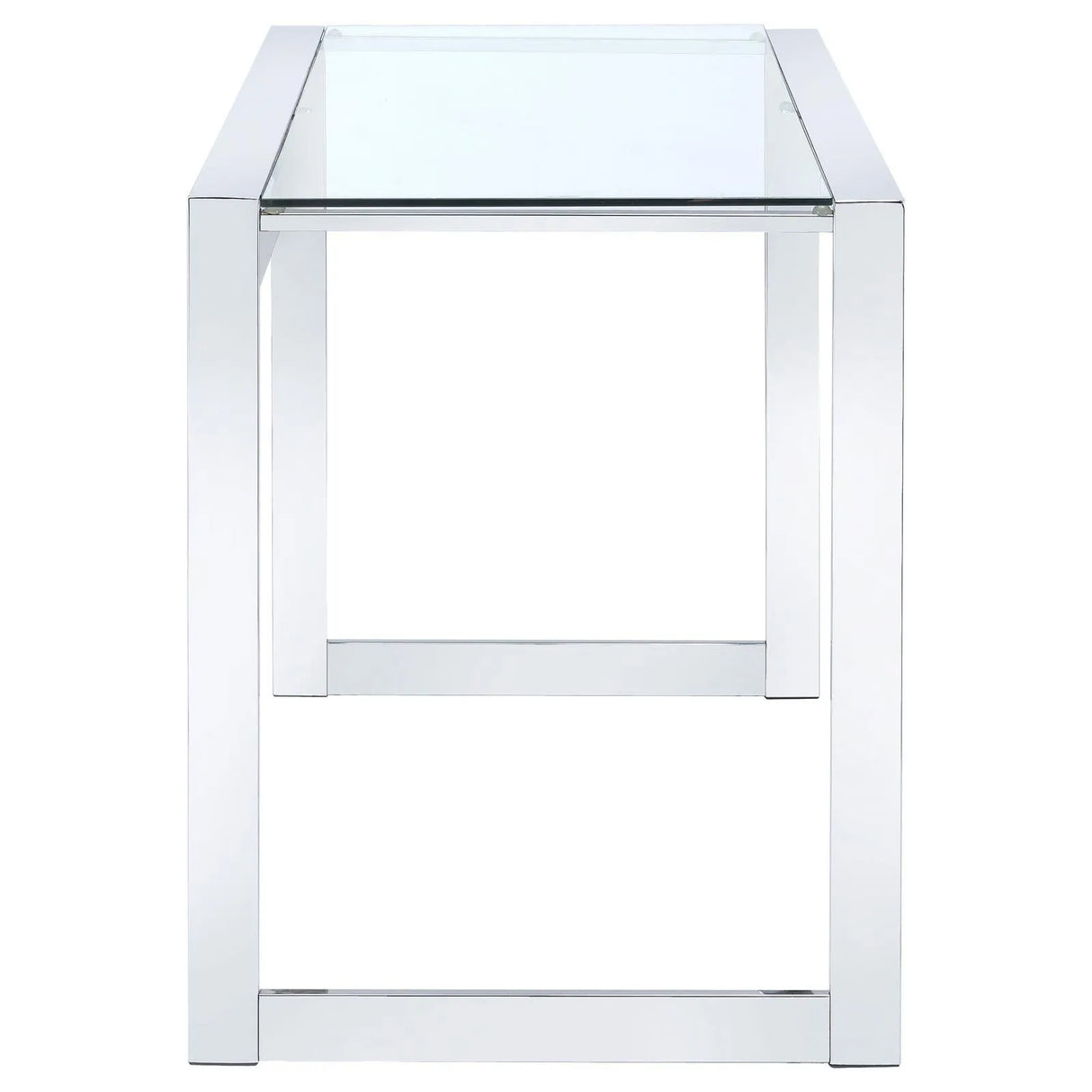 Hartford Chrome Glass Top Writing Desk by Coaster at Eve Furniture