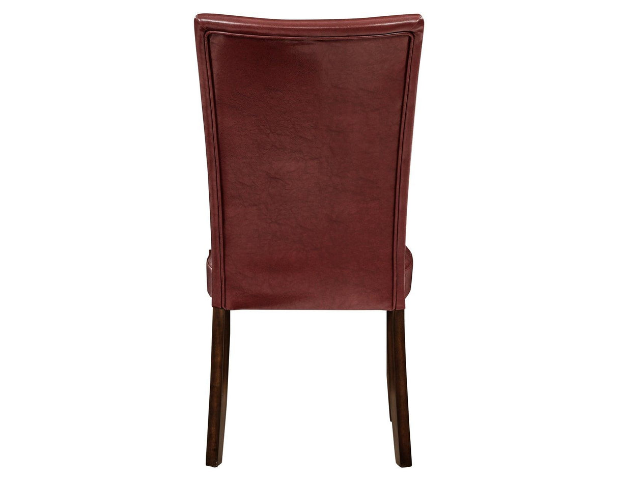 Hartford Vegan Leather Side Chair, Red, Set of 2 by Steve Silver at Eve Furniture
