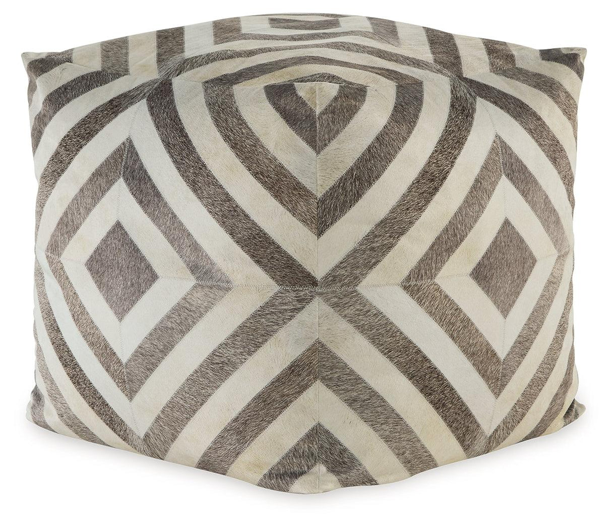 Hartselle Brown Pouf by Ashley at Eve Furniture