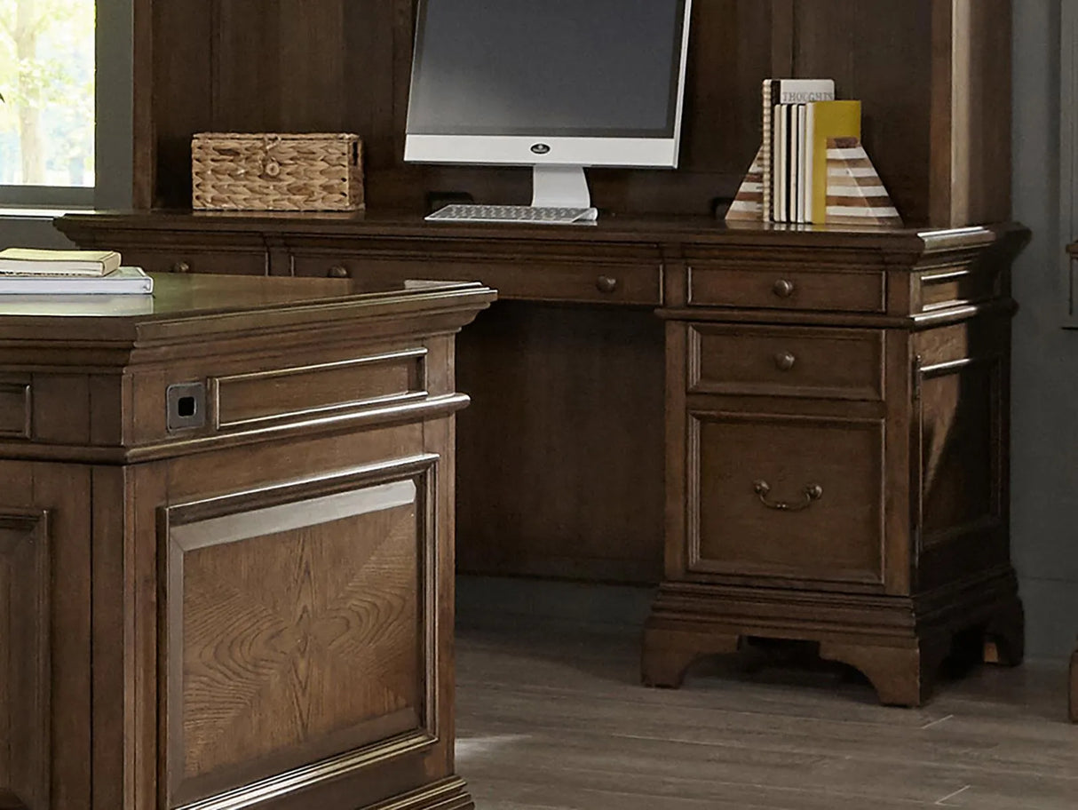 Hartshill Burnished Oak Credenza with Power Outlet by Coaster at Eve Furniture