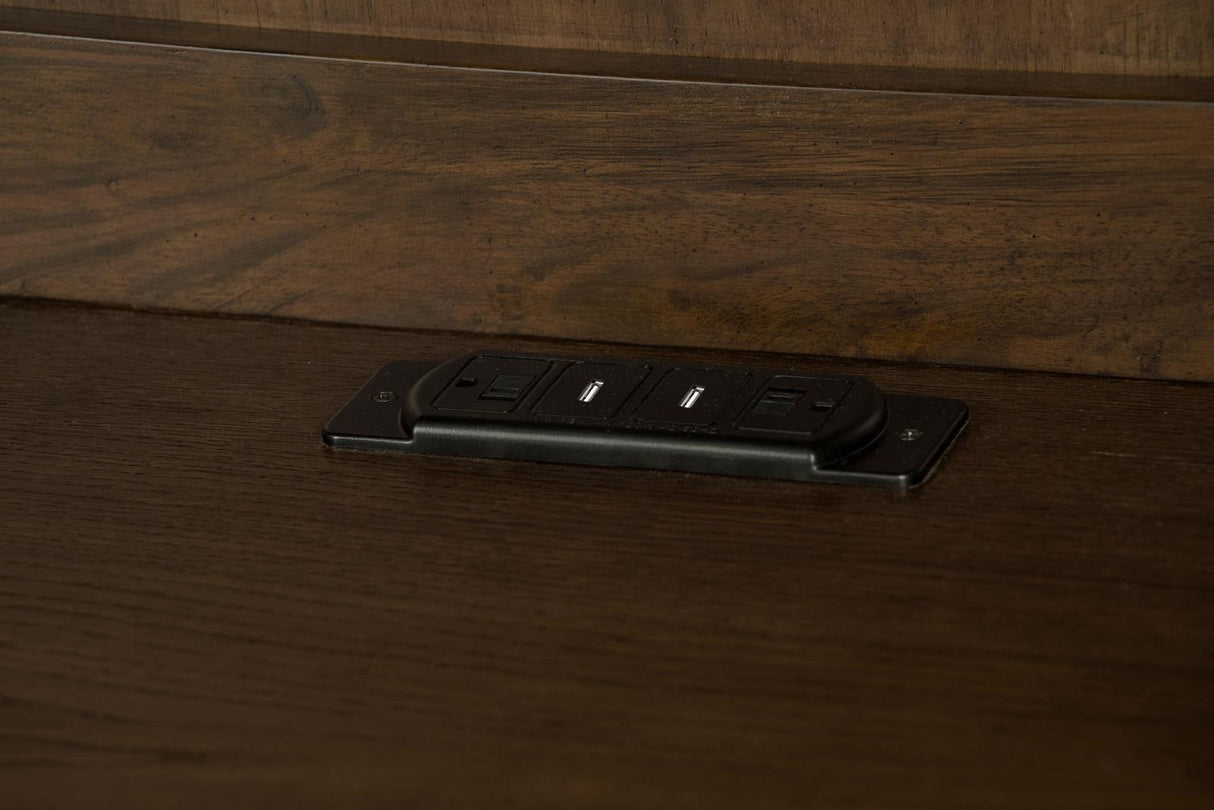 Hartshill Burnished Oak Credenza with Hutch by Coaster at Eve Furniture