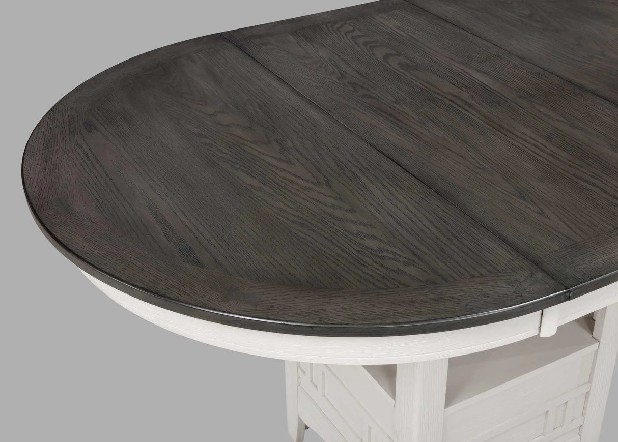 Hartwell Chalk Gray Counter Height Dining Set by Crown Mark at Eve Furniture