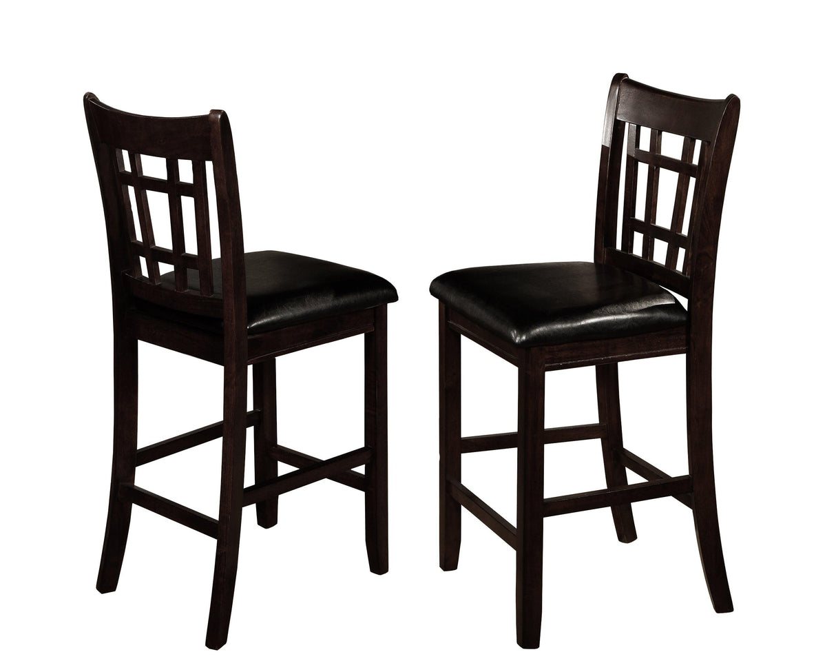 Hartwell Espresso Counter Height Chair, Set of 2 by Crown Mark at Eve Furniture