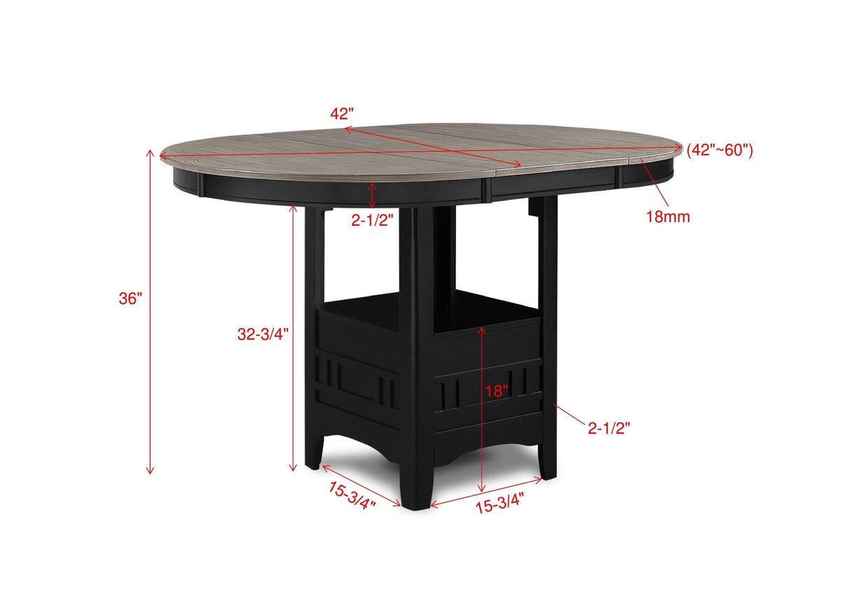 Hartwell Brown Counter Height Dining Table by Crown Mark at Eve Furniture