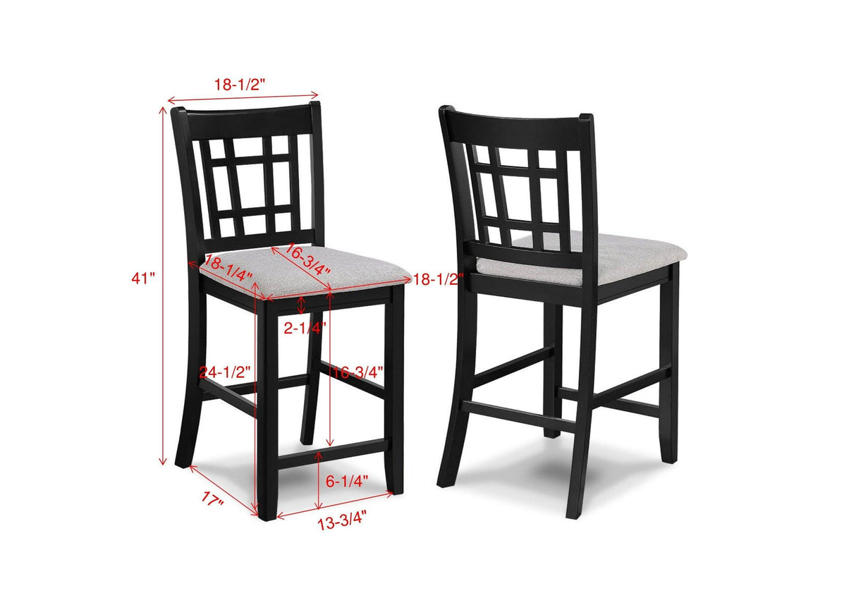 Hartwell Light Gray Counter Height Dining Chair, Set of 2 by Crown Mark at Eve Furniture