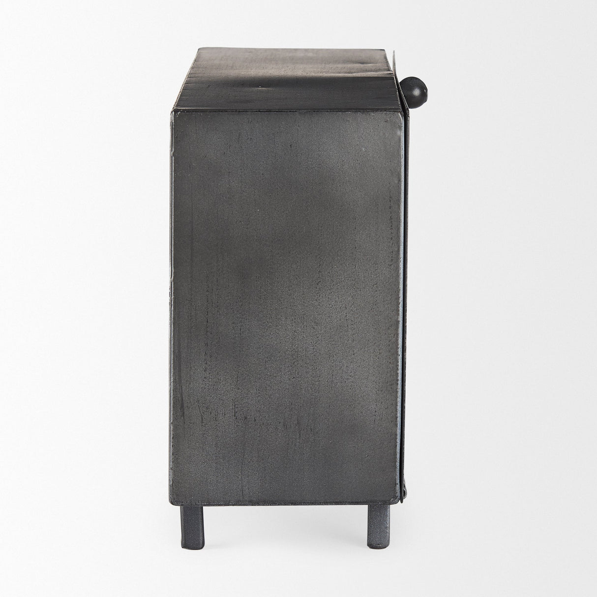 Harvey 13.0L x 4.5W x 8.1H Black Metal and Wood Rectangular Table Clock by Mercana at Eve Furniture