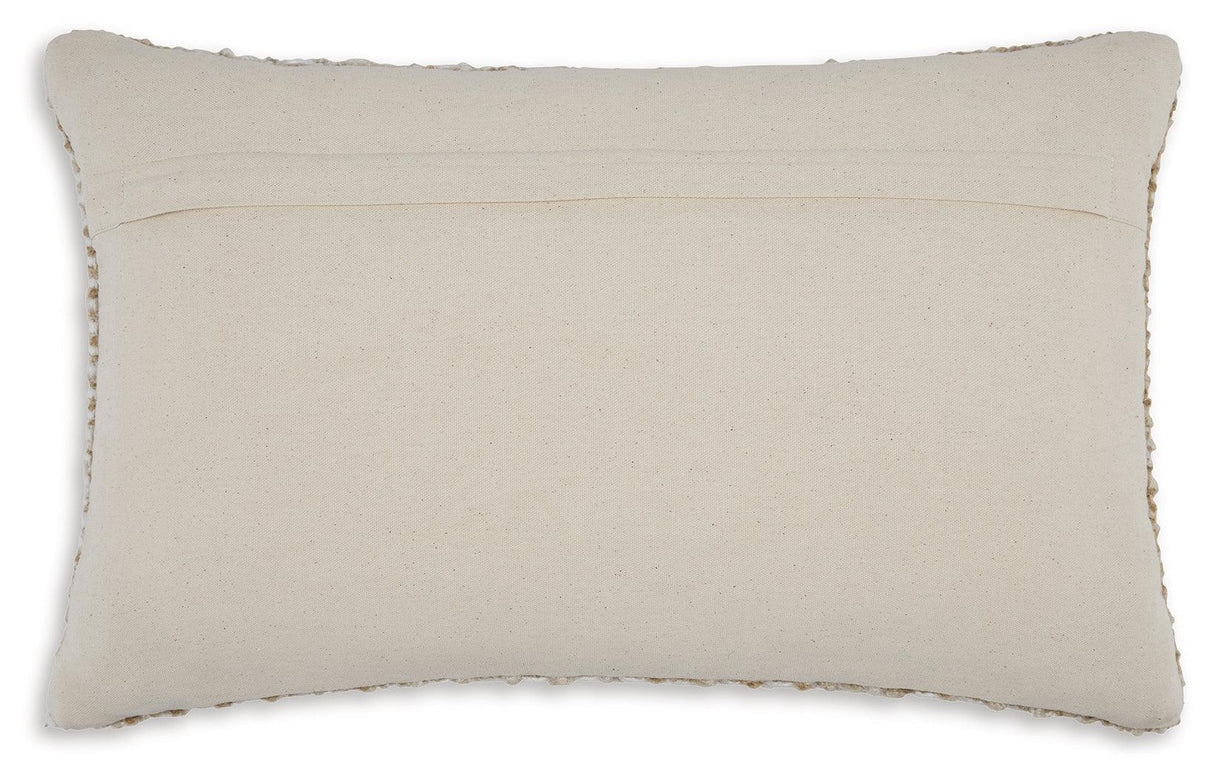Hathby Tan/White Pillow (Set of 4) by Ashley at Eve Furniture