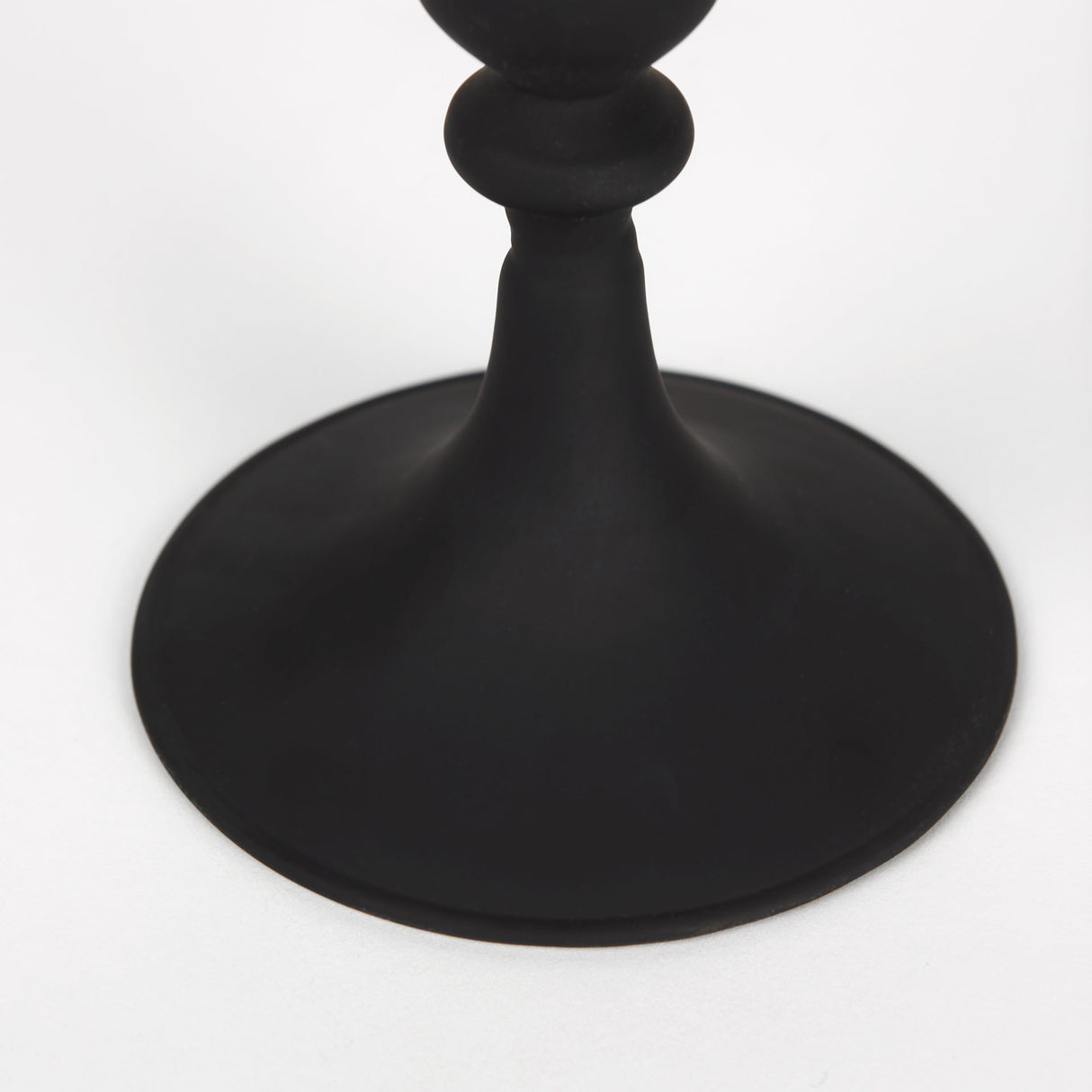 Haute Small Matte Black Blown Glass Candlestick by Mercana at Eve Furniture