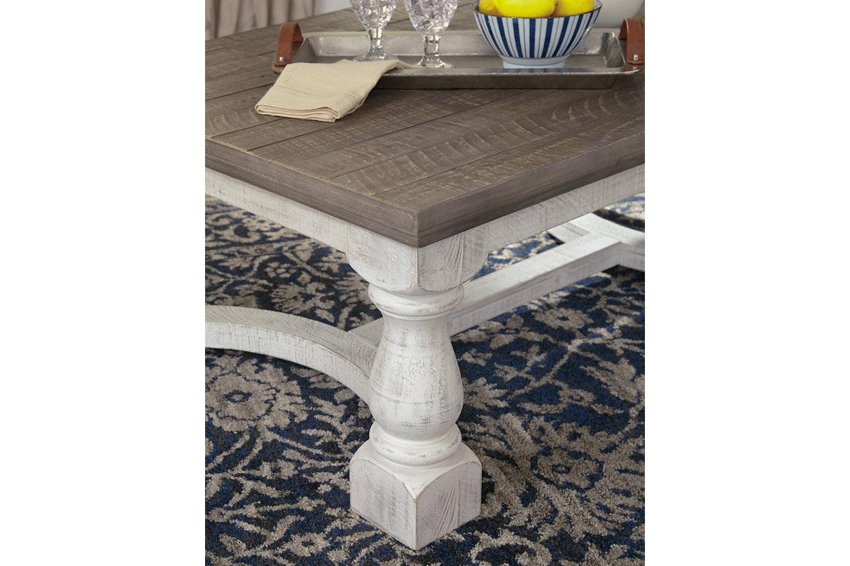 Havalance Gray/White Coffee Table and 2 End Tables by Ashley at Eve Furniture