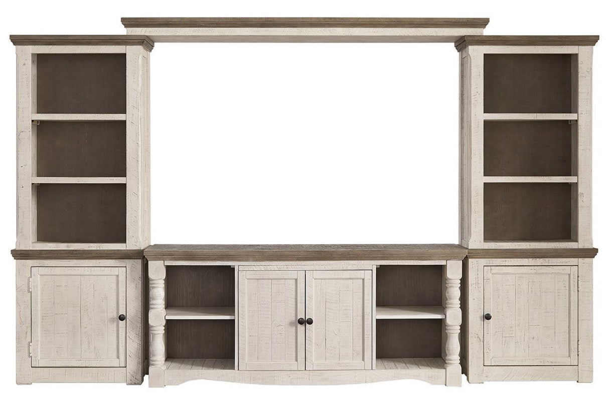 Havalance Two-tone 4-Piece Entertainment Center by Ashley at Eve Furniture