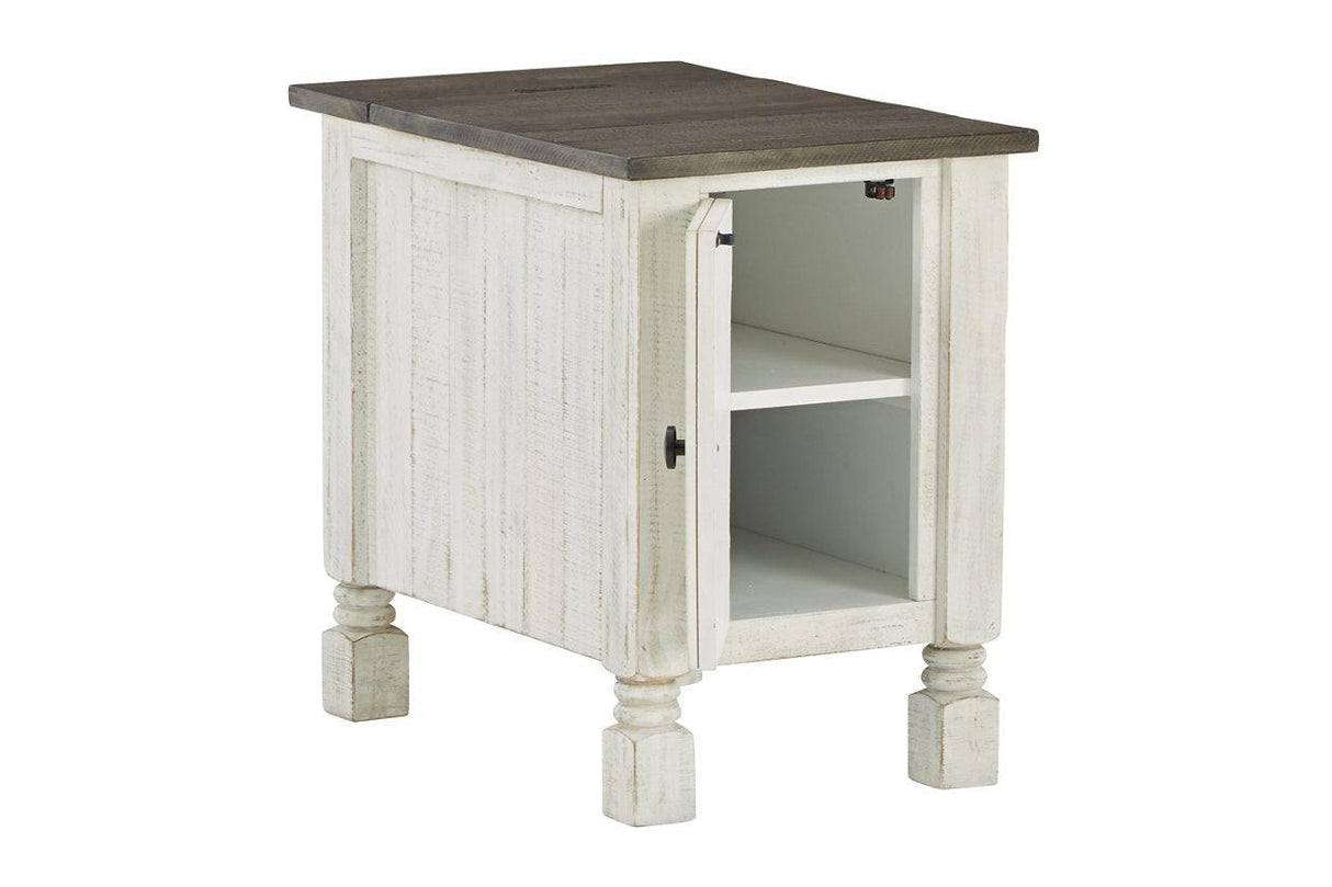 Havalance White/Gray Chairside End Table by Ashley at Eve Furniture