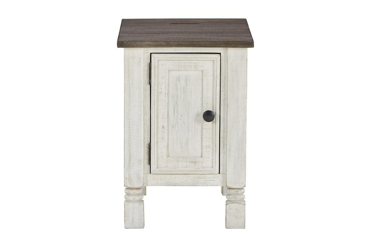 Havalance White/Gray Chairside End Table by Ashley at Eve Furniture