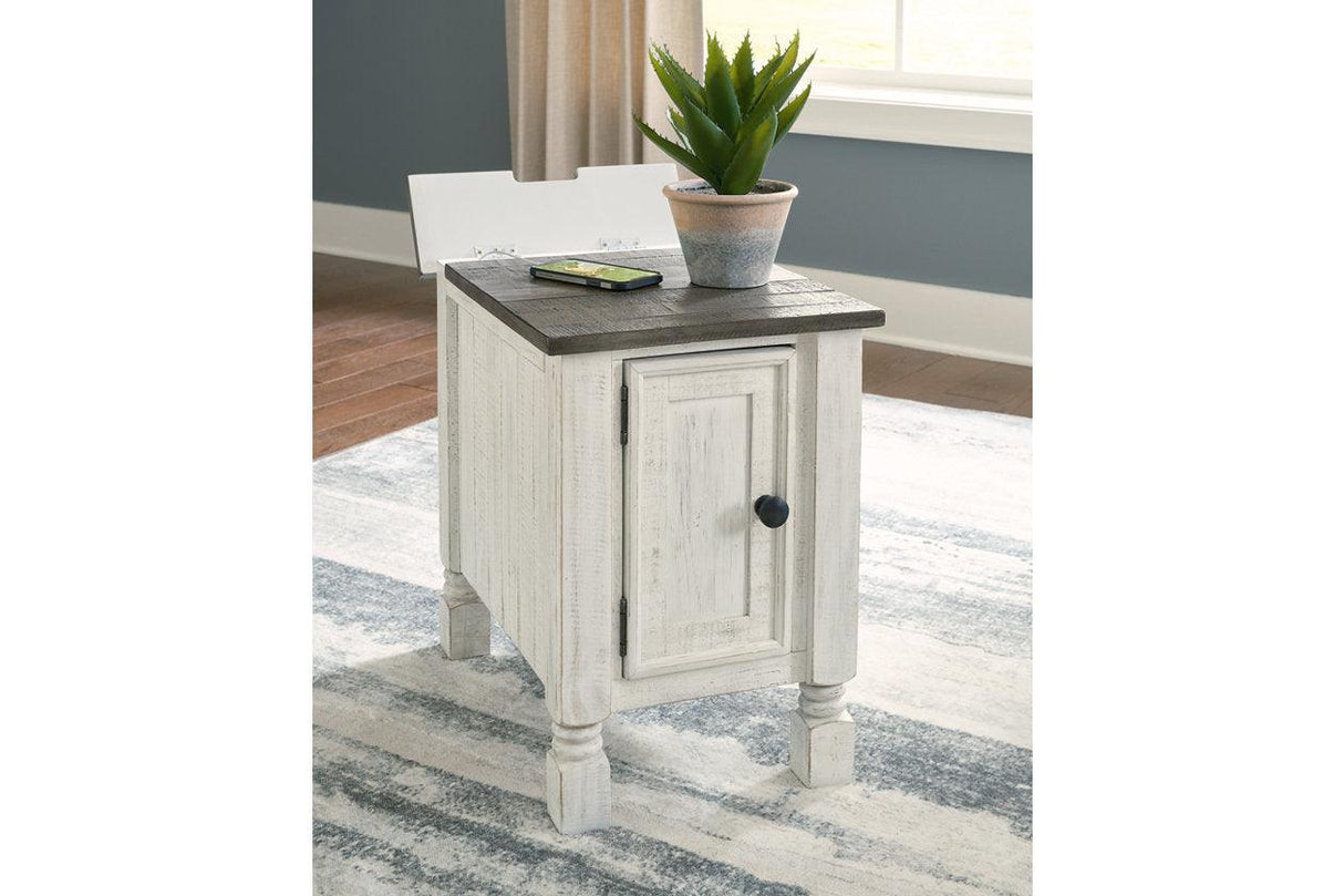 Havalance White/Gray Chairside End Table by Ashley at Eve Furniture