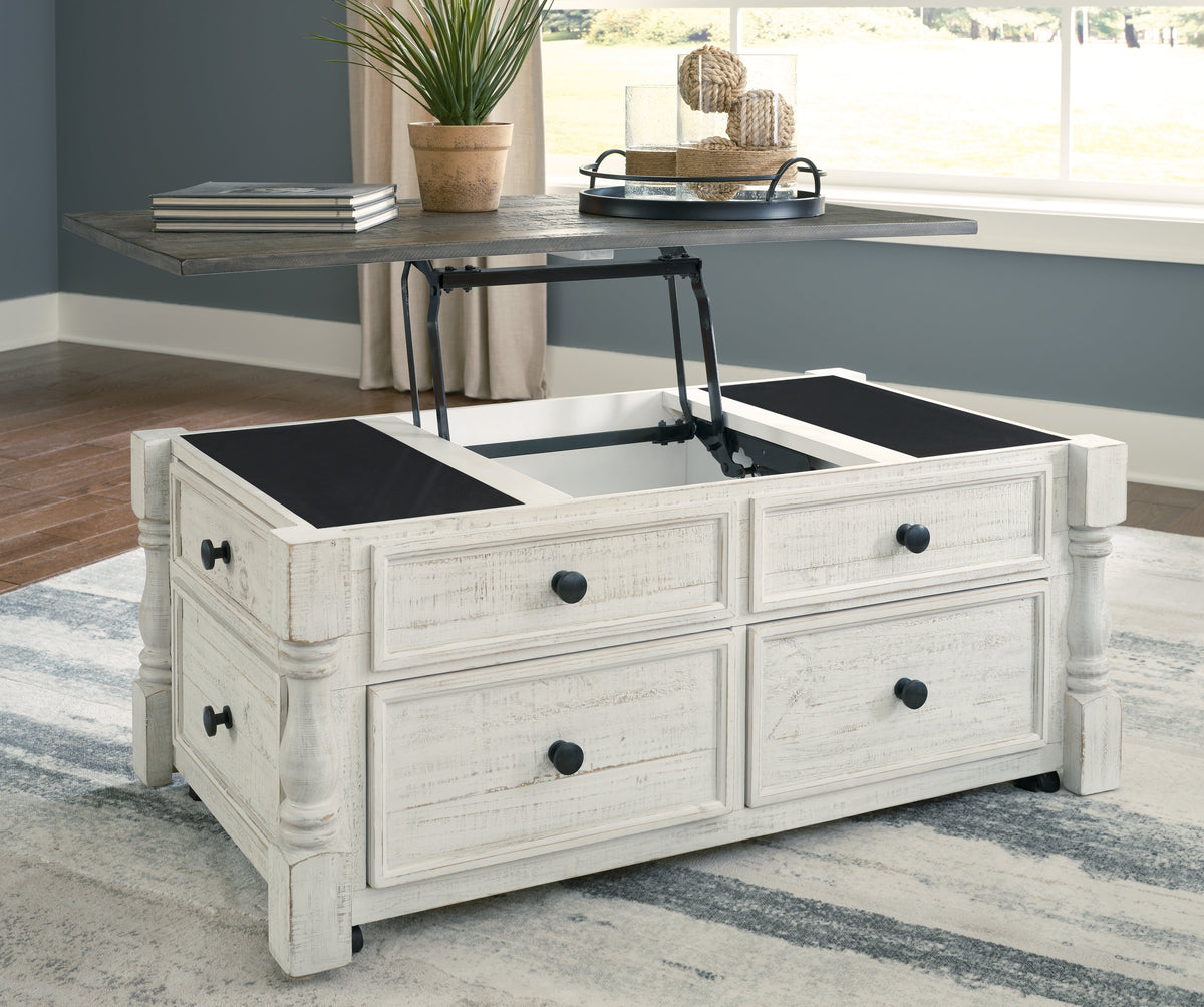 Havalance White/Gray Coffee Table with 2 End Tables by Ashley at Eve Furniture