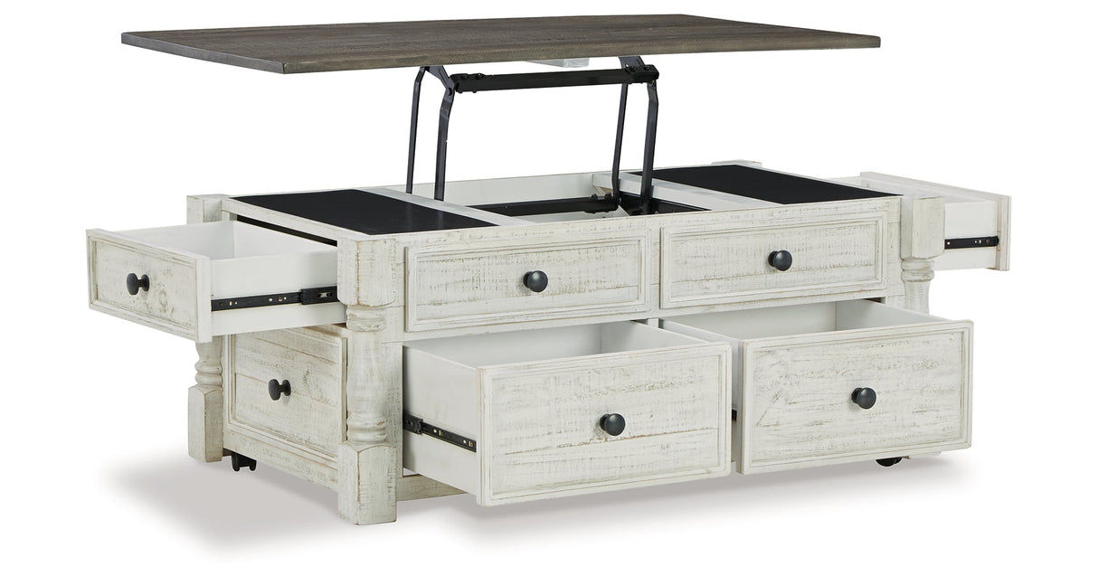 Havalance White/Gray Coffee Table with 2 End Tables by Ashley at Eve Furniture