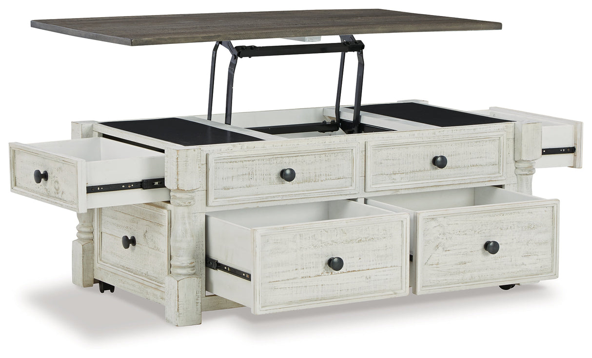 Havalance White/Gray Coffee Table with 2 End Tables by Ashley at Eve Furniture
