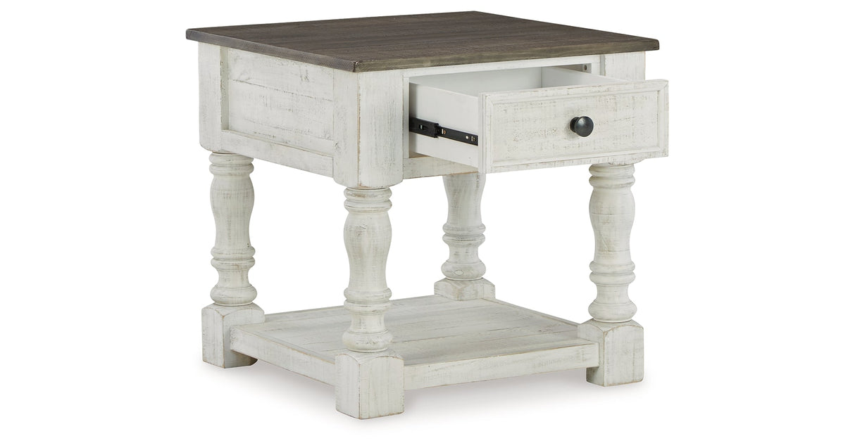 Havalance White/Gray Coffee Table with 2 End Tables by Ashley at Eve Furniture
