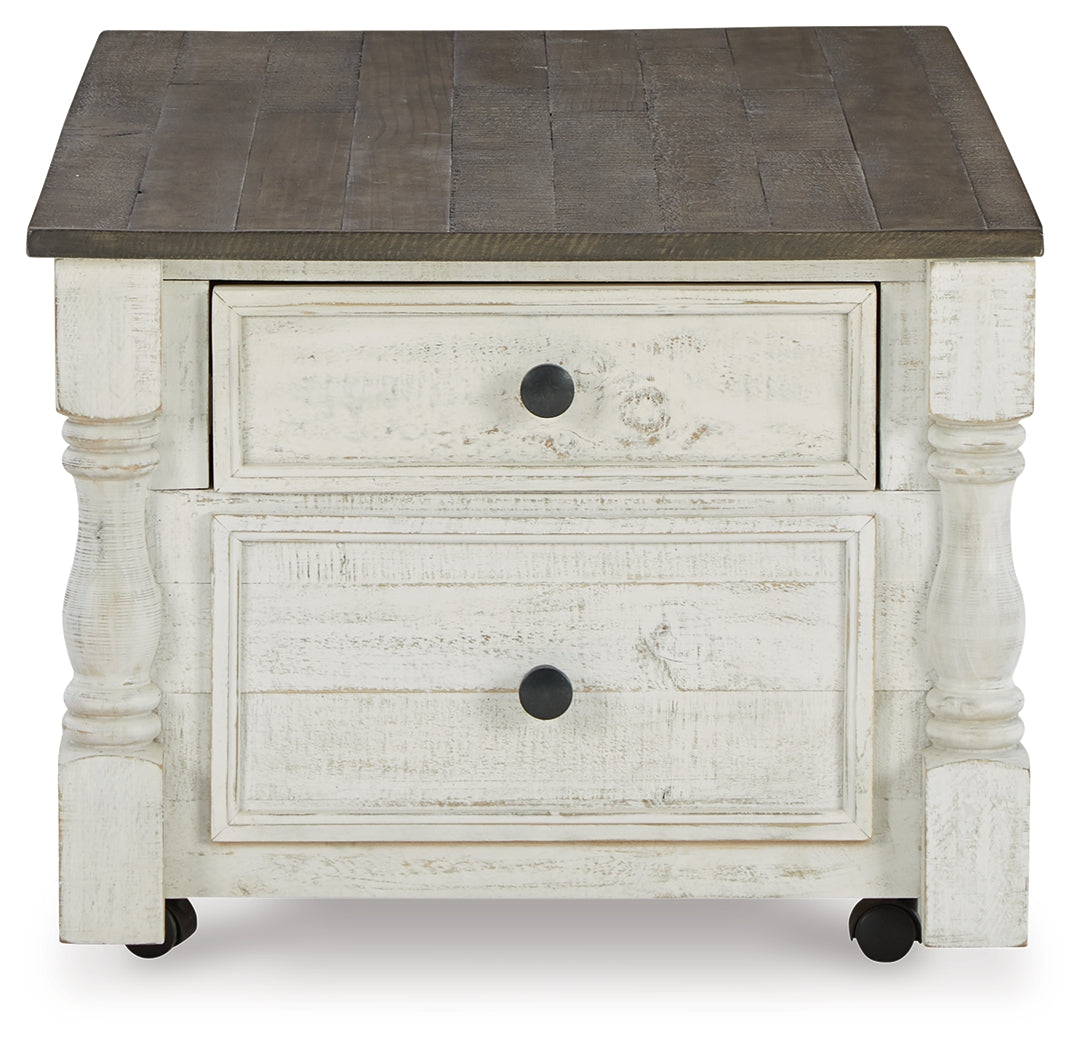 Havalance White/Gray Coffee Table with 2 End Tables by Ashley at Eve Furniture