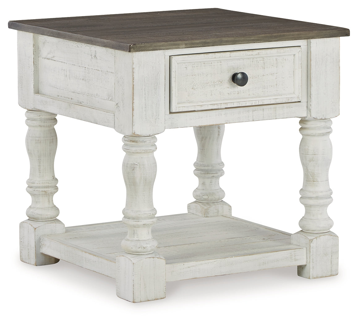 Havalance White/Gray Coffee Table with 2 End Tables by Ashley at Eve Furniture