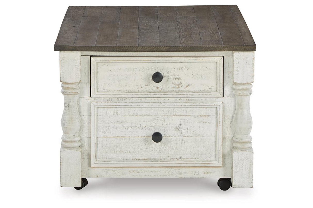 Havalance White/Gray Lift Top Coffee Table and 2 End Tables by Ashley at Eve Furniture