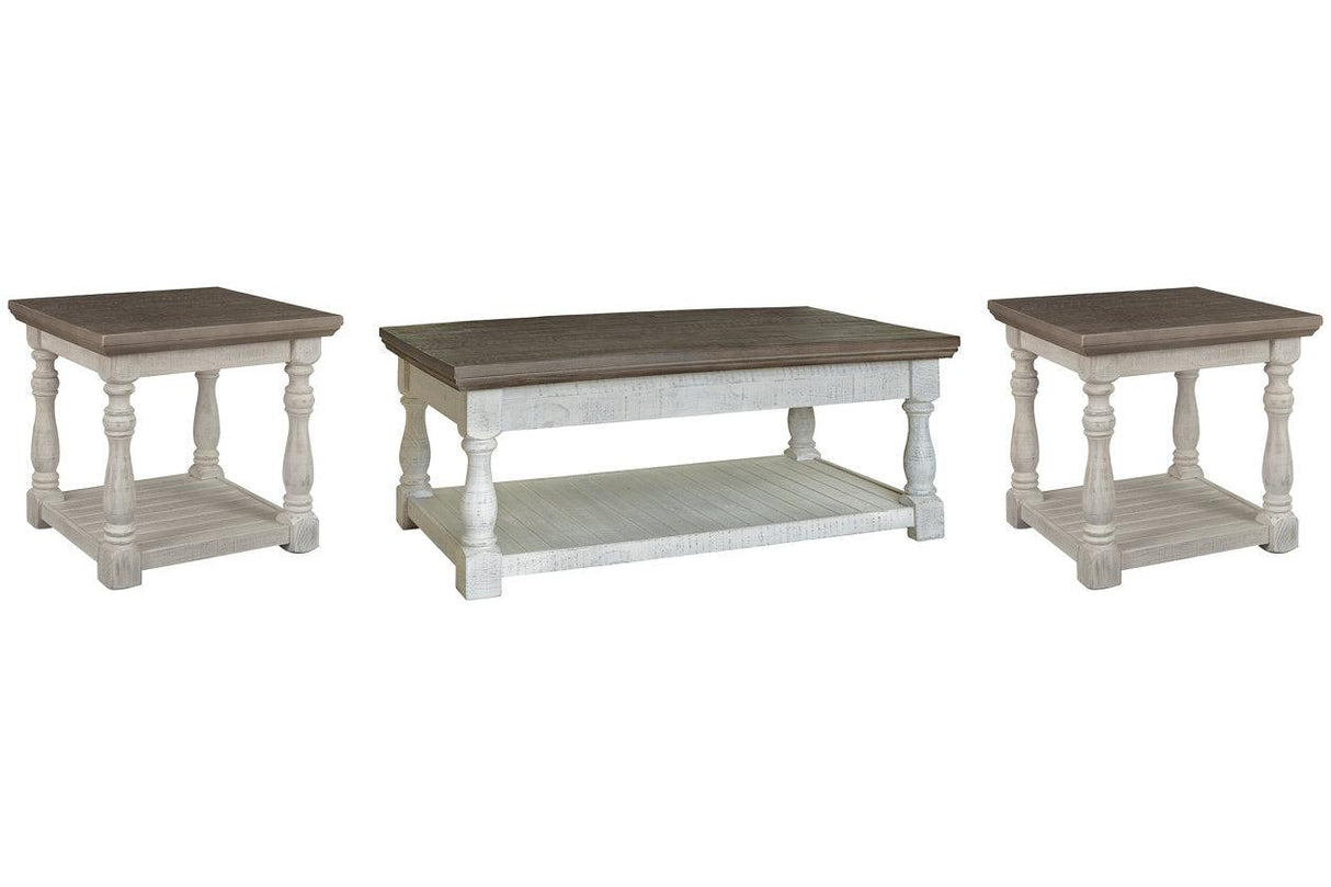 Havalance Gray/White Lift-Top Coffee Table and 2 Ends by Ashley at Eve Furniture