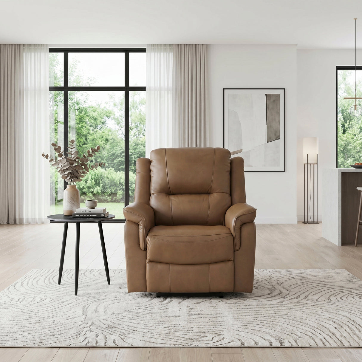 Haven Brown 3-Piece Power Reclining Set (Sofa & Loveseat & Chair) by Homelegance at Eve Furniture