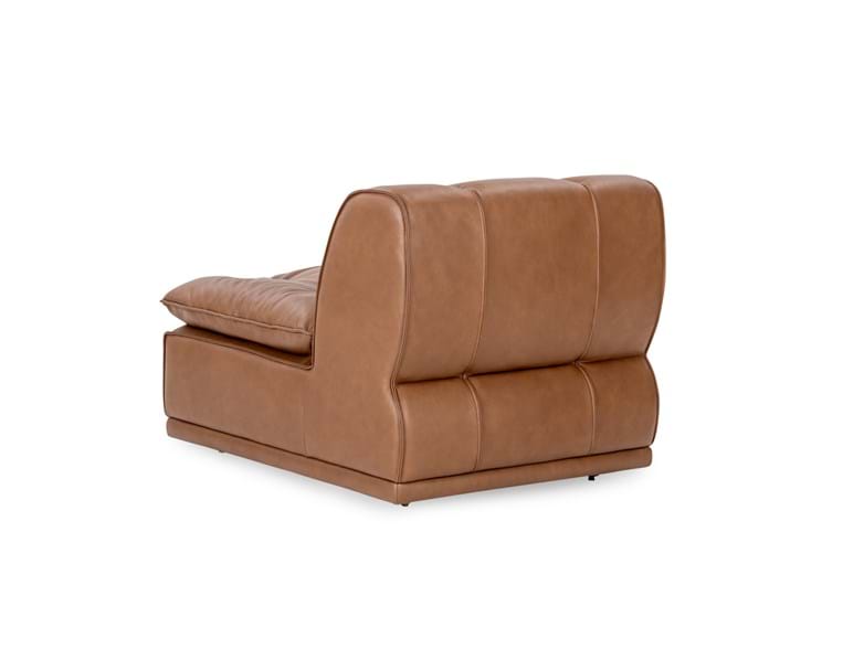 Haven Toffee Brown Leather Armless Chair by Classic Home at Eve Furniture