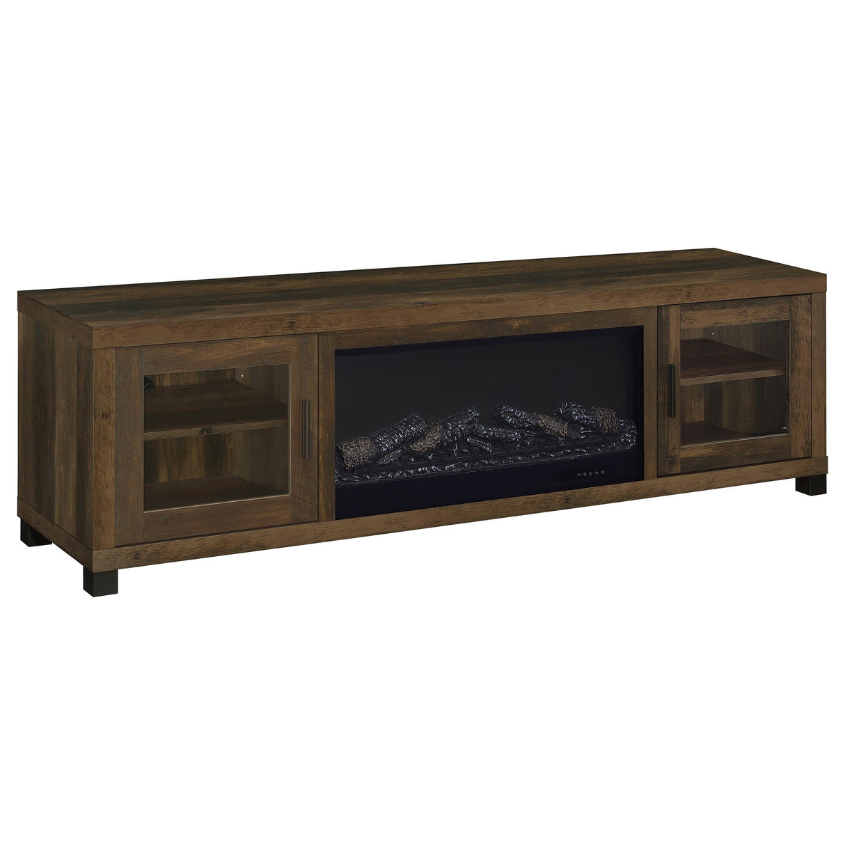 Havering Dark Pine 71-inch TV Stand Fireplace Media Console by Coaster at Eve Furniture