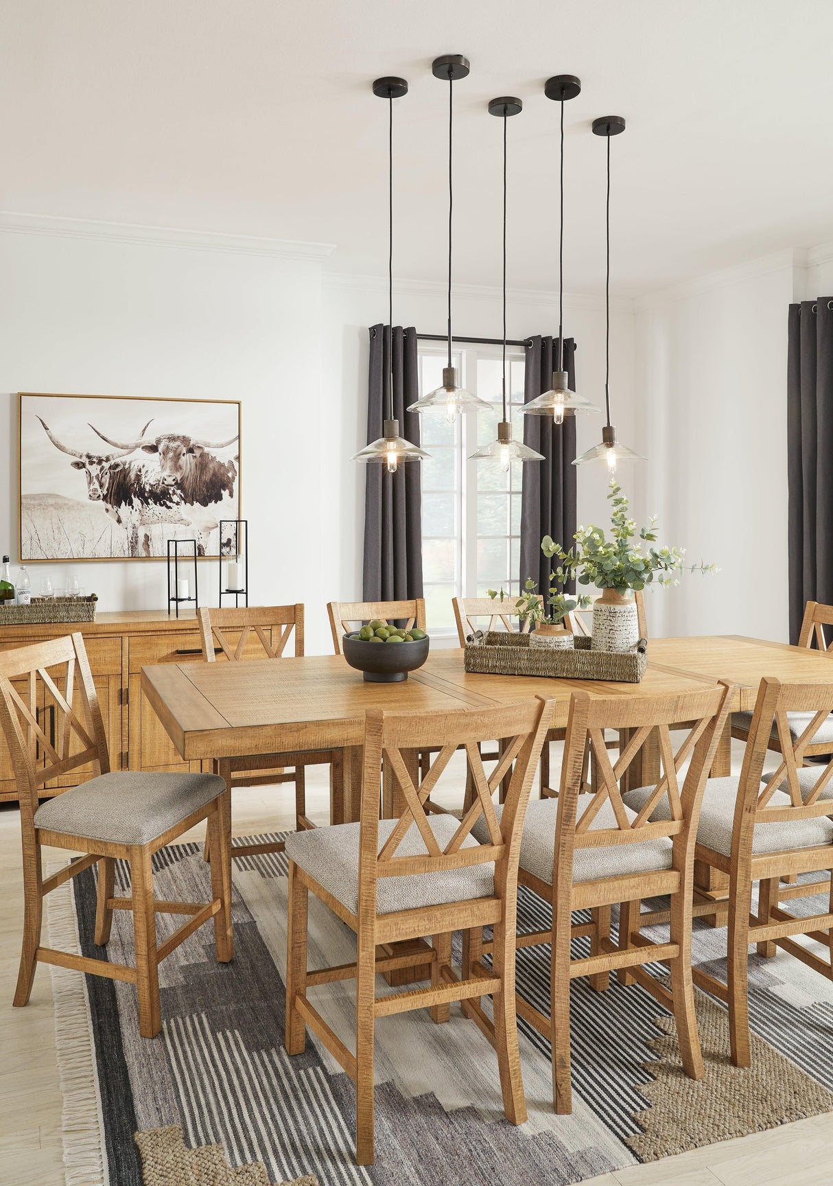 Havonplane Brown Counter Height Dining Extension Table by Ashley at Eve Furniture