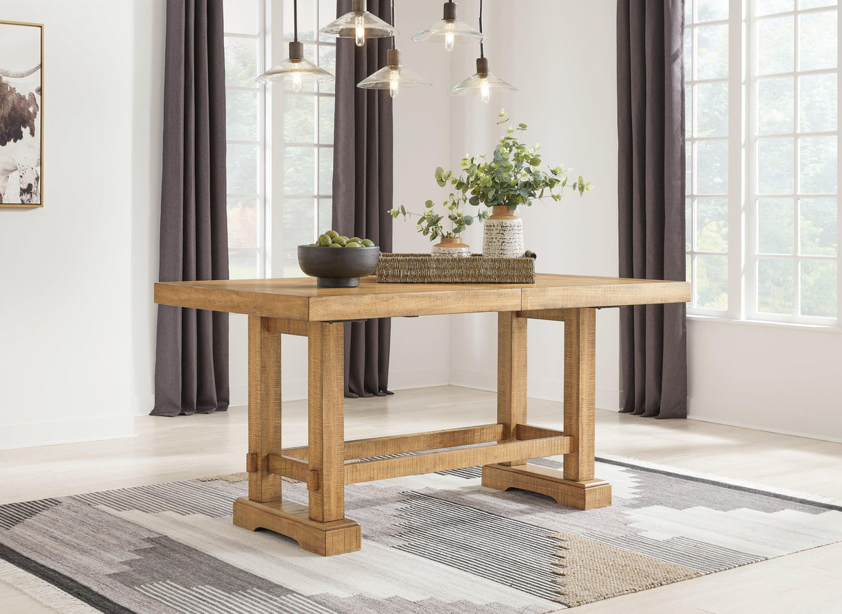 Havonplane Counter Height Dining Table and 4 Barstools in Brown by Ashley at Eve Furniture