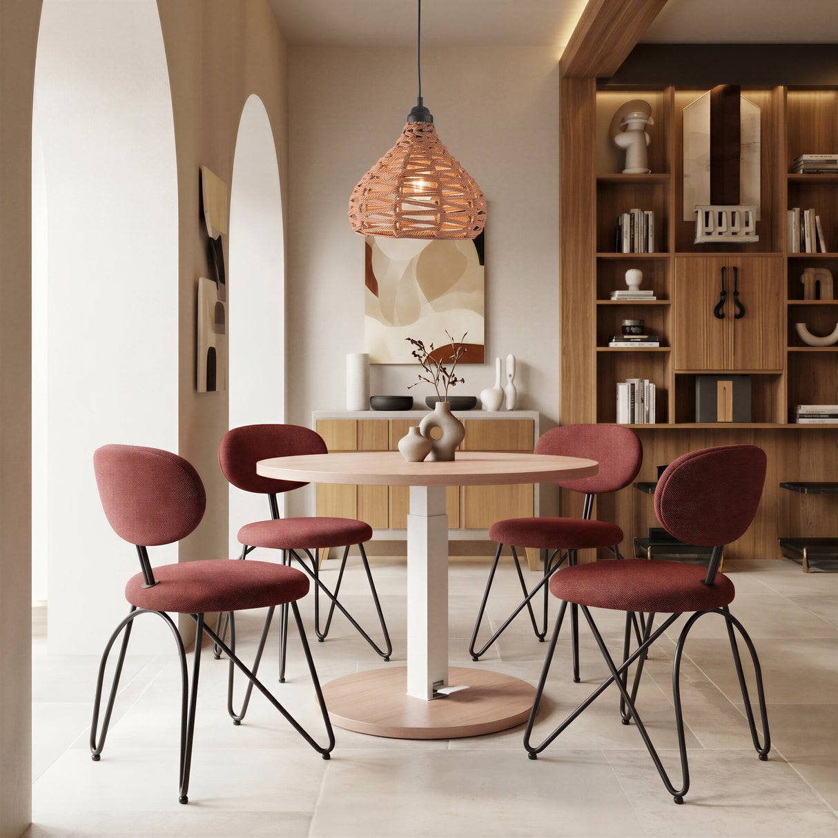 Hawley Natural Adjustable Dining Table by Zuomod at Eve Furniture