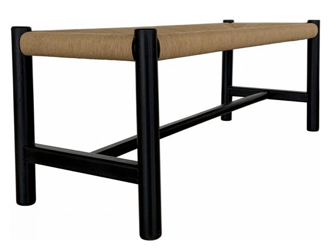 Hawthorn Small Bench Black by Moe's Home at Eve Furniture