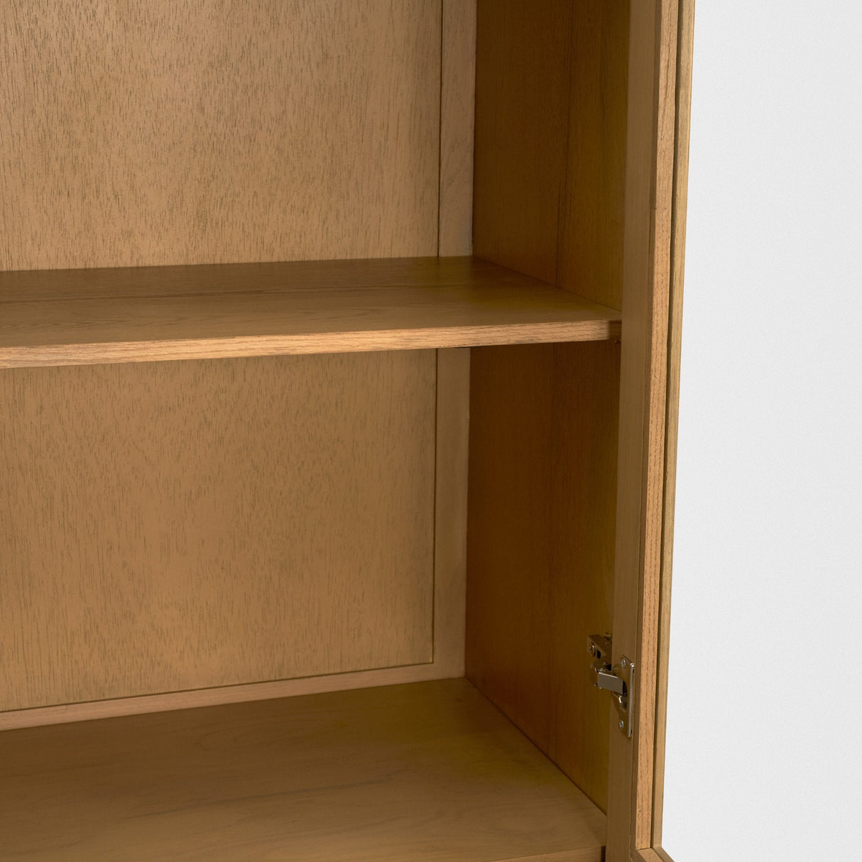Hawthorne Solid Oak Wood w/ Glass Curio Cabinet by Mercana at Eve Furniture