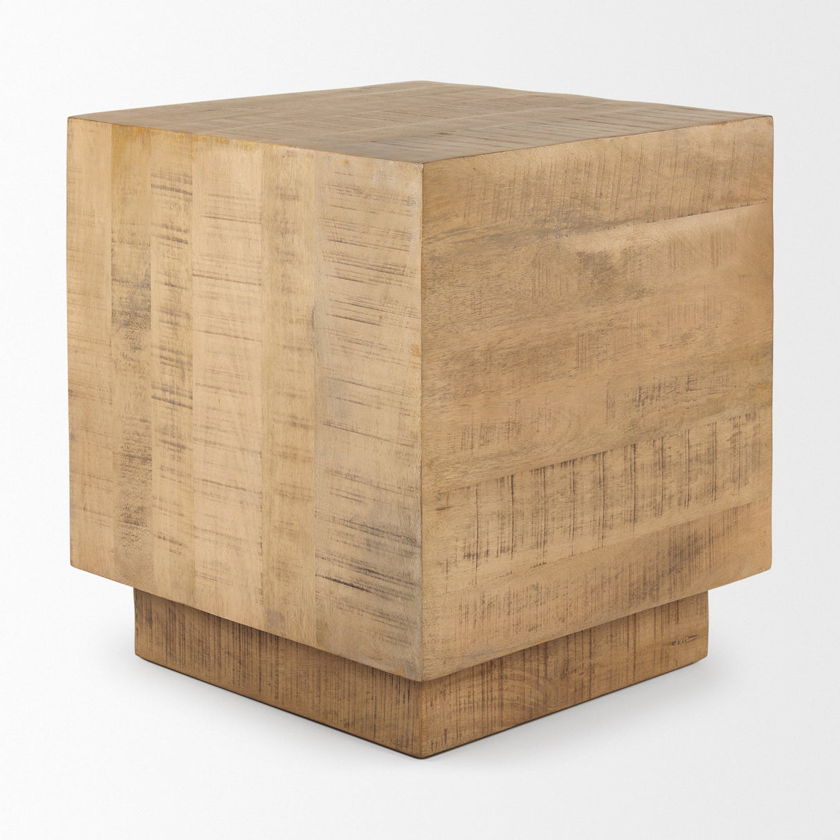 Hayden Light Brown Wood End/Side Table by Mercana at Eve Furniture