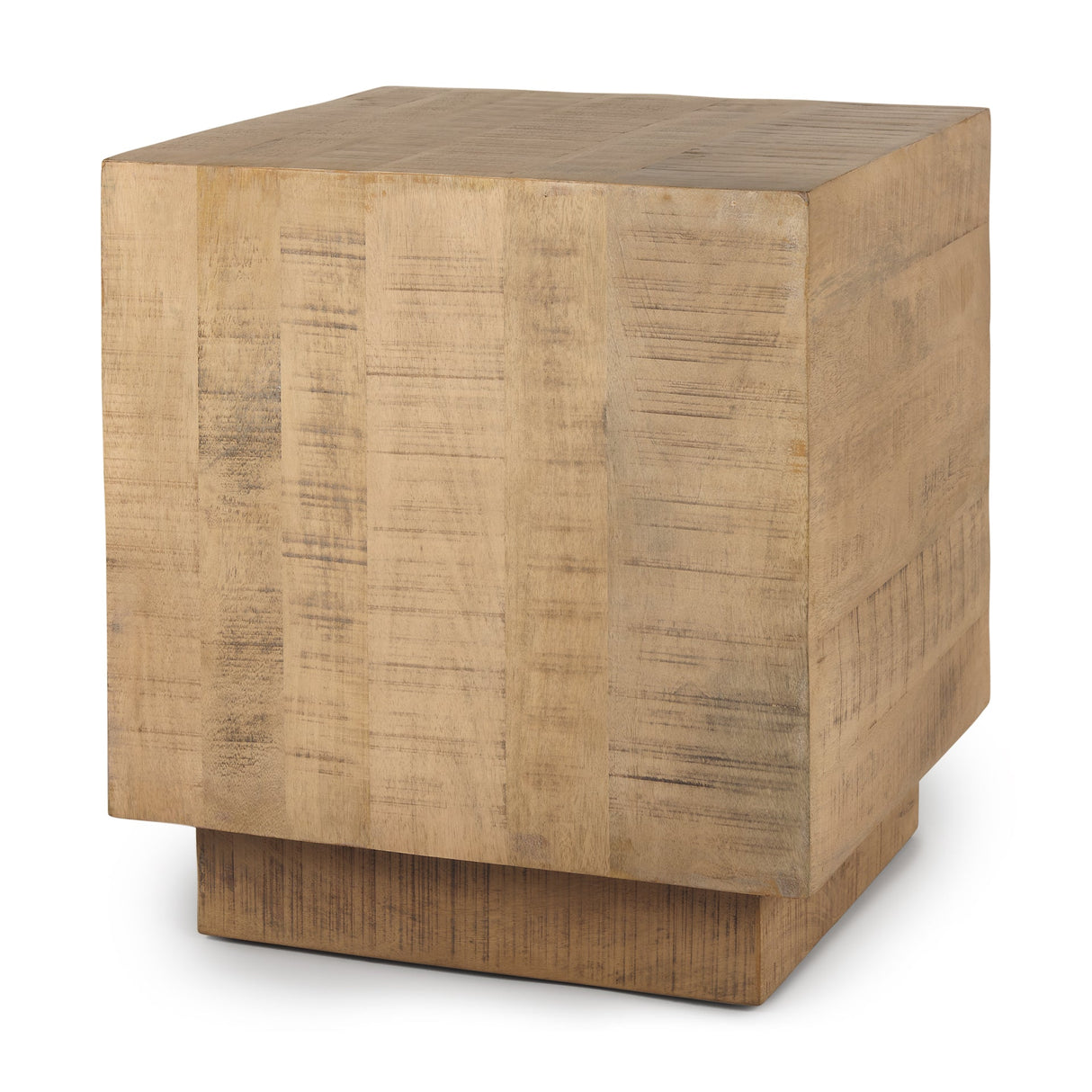 Hayden Light Brown Wood End/Side Table by Mercana at Eve Furniture