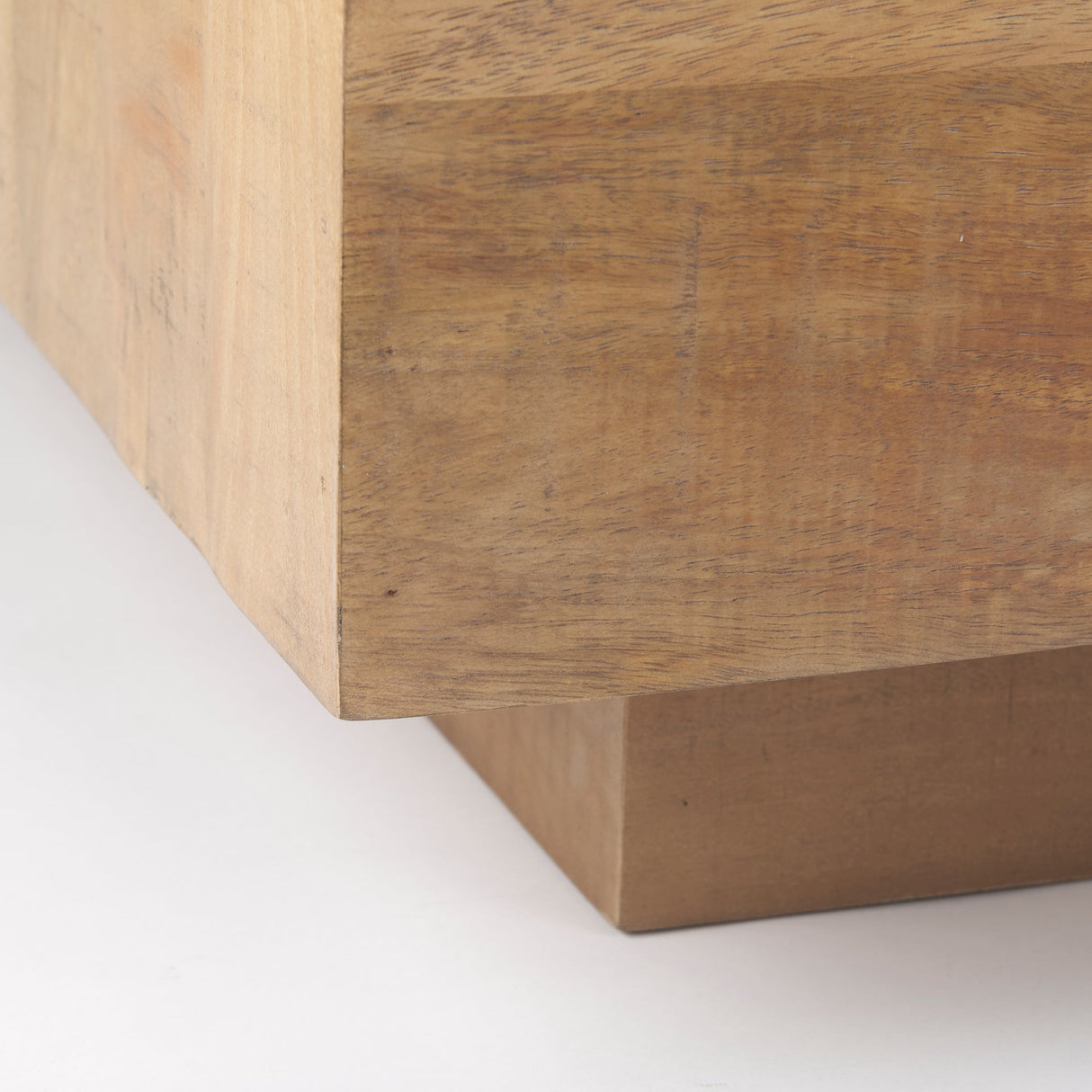 Hayden Light Brown Wood Rectangular Coffee Table by Mercana at Eve Furniture