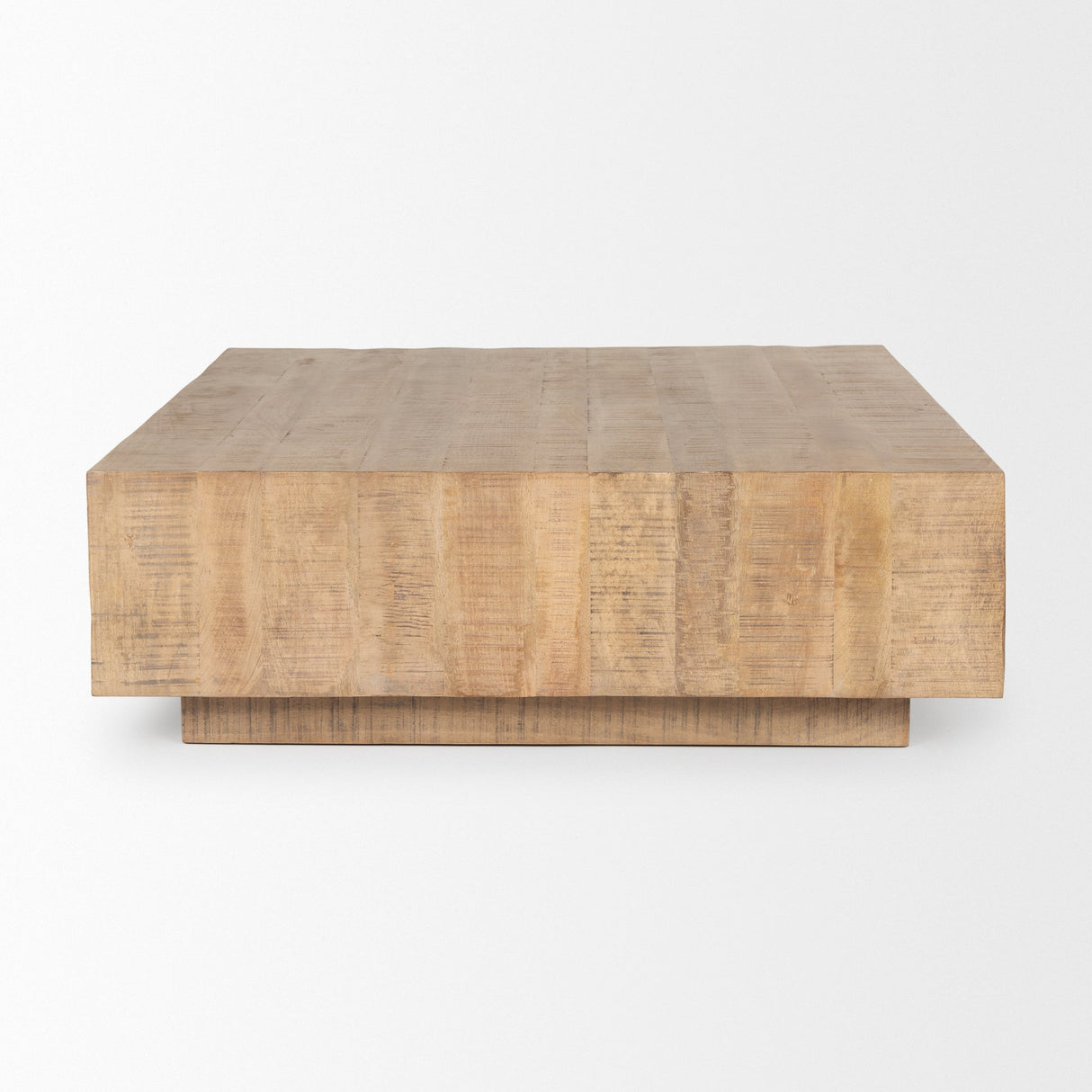 Hayden Light Brown Wood Square Coffee Table by Mercana at Eve Furniture