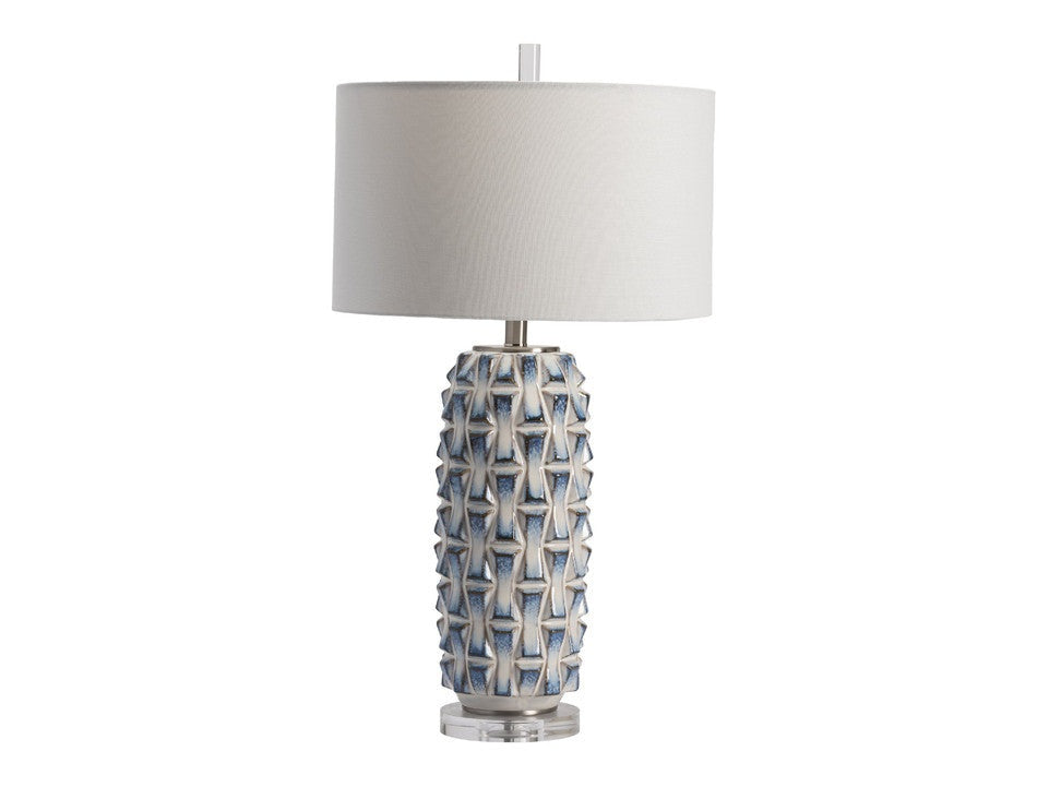 Hayes Blue/White Table Lamp by Crestview at Eve Furniture