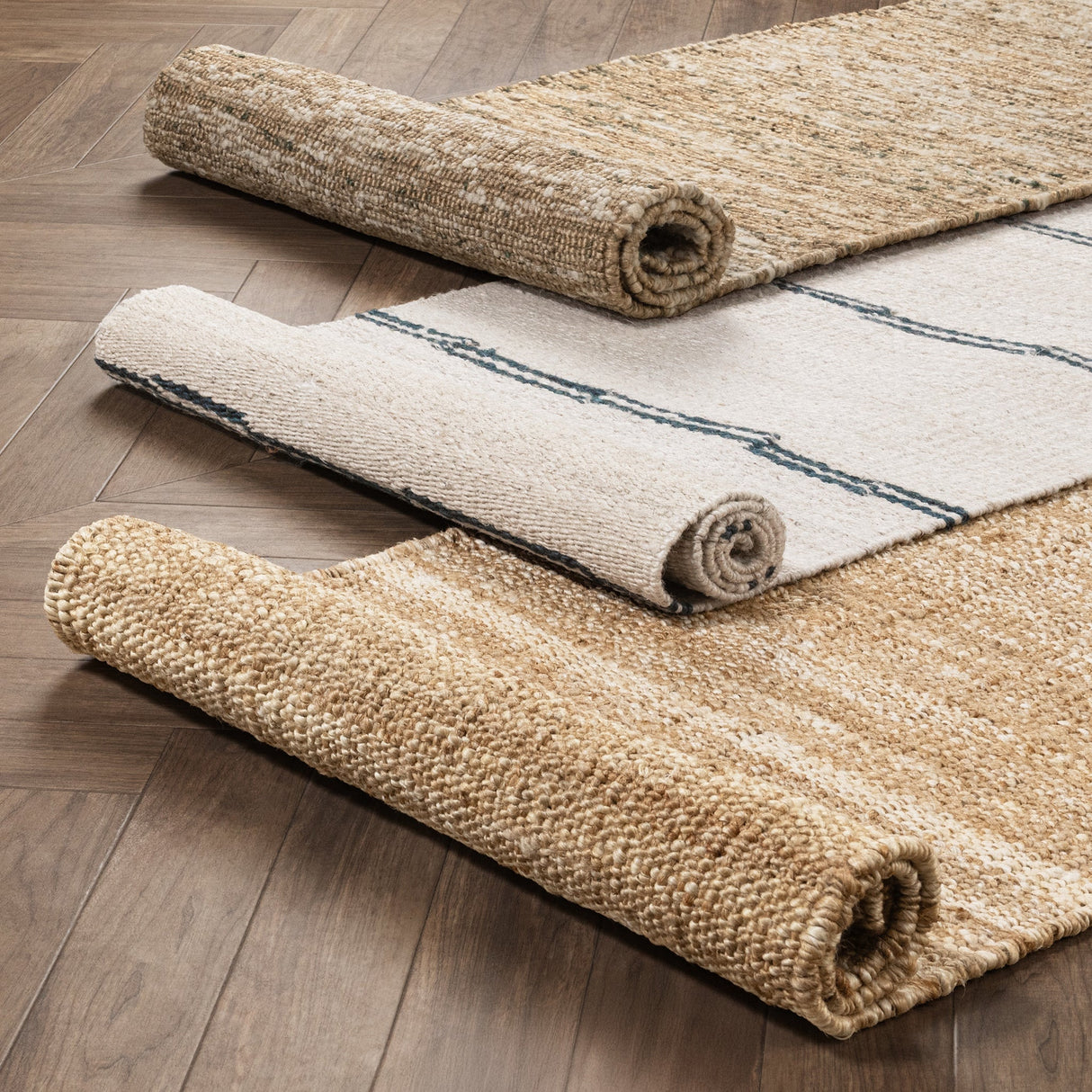Hayward Soumak Jute Natural/Green Rug by Classic Home at Eve Furniture