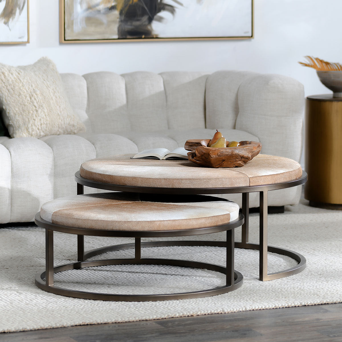 Hayword Blonde Nesting Coffee Tables (Set of 2) by Classic Home at Eve Furniture