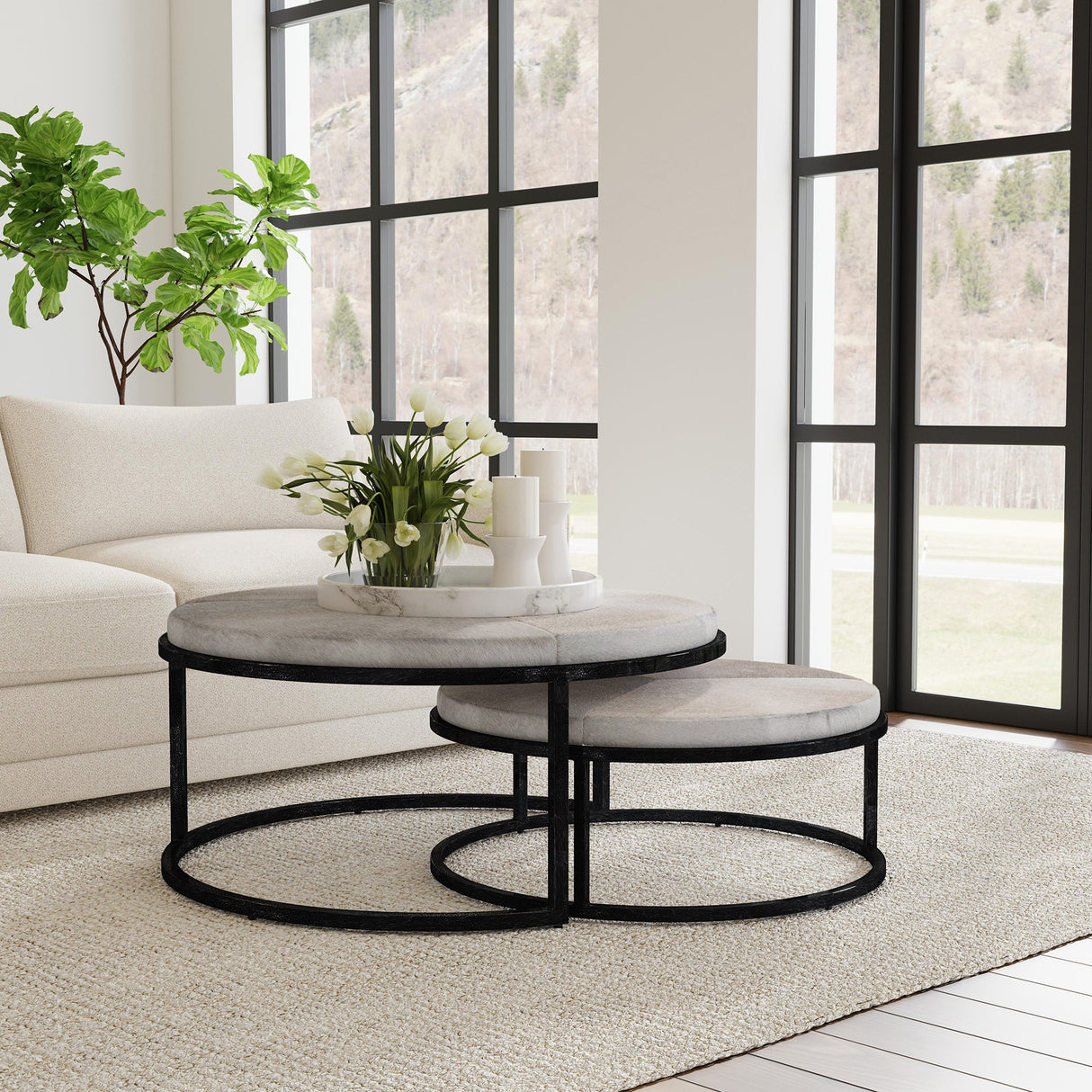 Hayword Coffee Table Set of 2 - Sparrow Gray by Classic Home at Eve Furniture