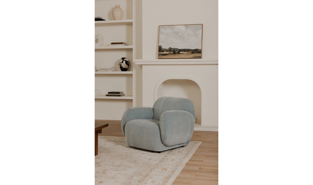 Hazel Lounge Chair Light Blue by Moe's Home at Eve Furniture