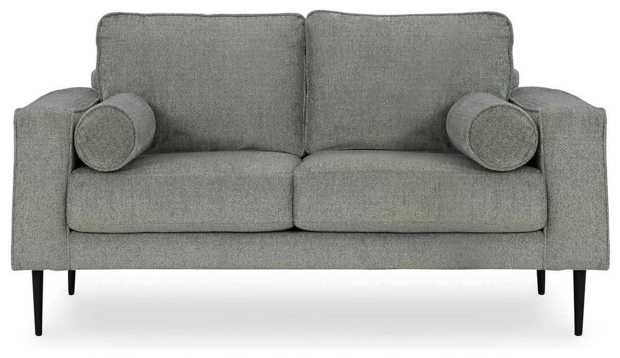 Hazela Charcoal Loveseat by Ashley at Eve Furniture
