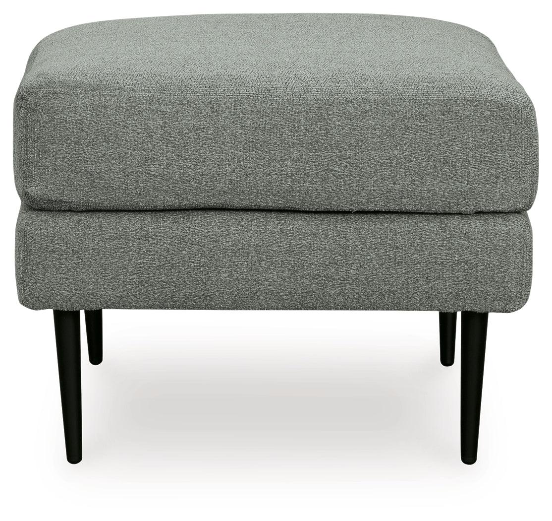 Hazela Charcoal Ottoman by Ashley at Eve Furniture