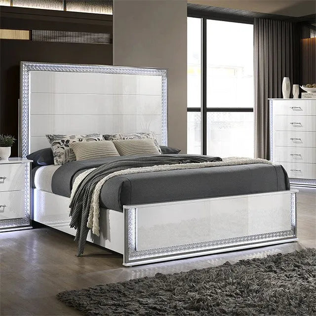 Hazeline White 5-Piece Queen Bedroom Set by Furniture of America at Eve Furniture