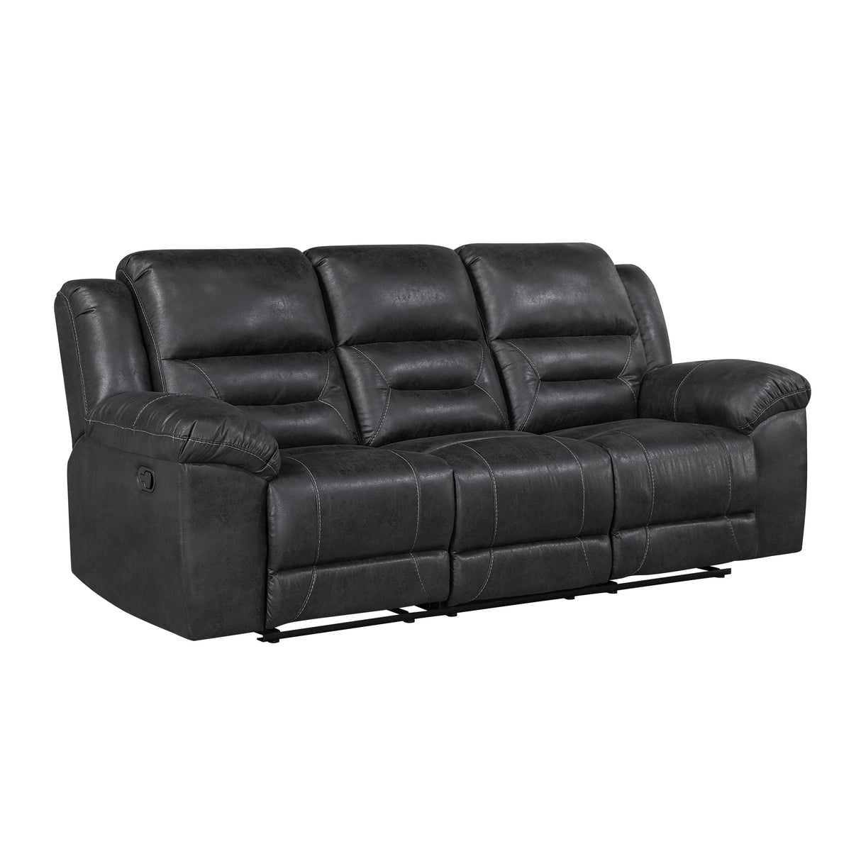 Hazen Black Double Reclining Sofa by Homelegance at Eve Furniture